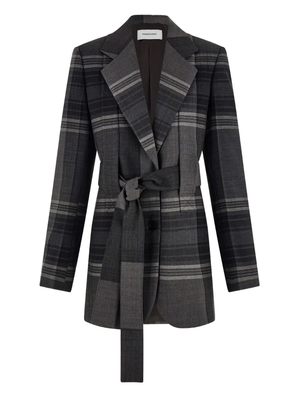 Ferragamo Blazer met ceintuur Zwart