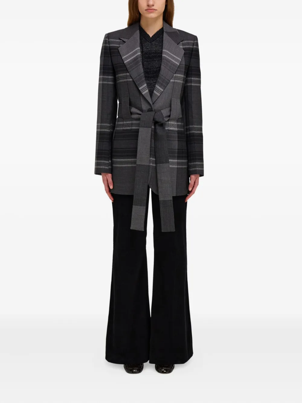 Ferragamo Blazer met ceintuur Zwart
