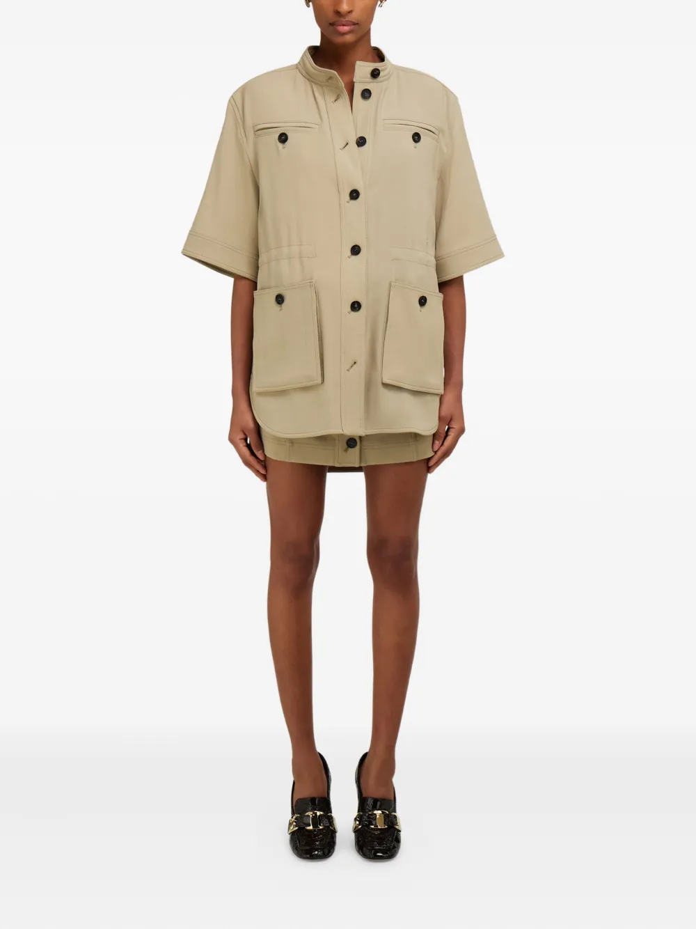 Ferragamo Longline Cotton-blend Utility Jacket