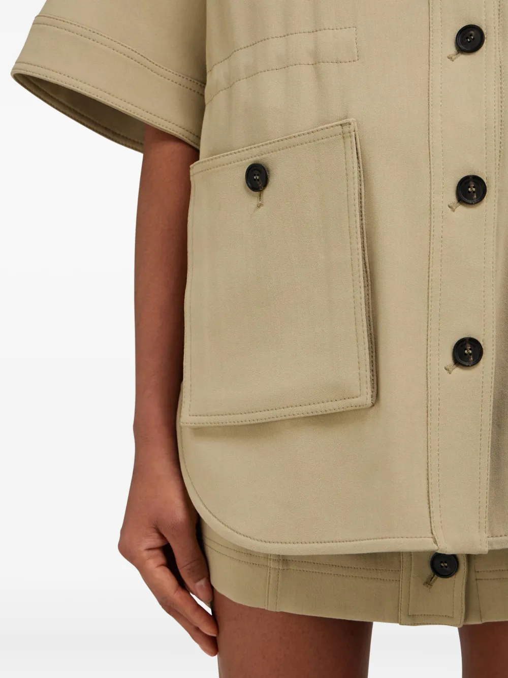 Ferragamo Longline Cotton-blend Utility Jacket