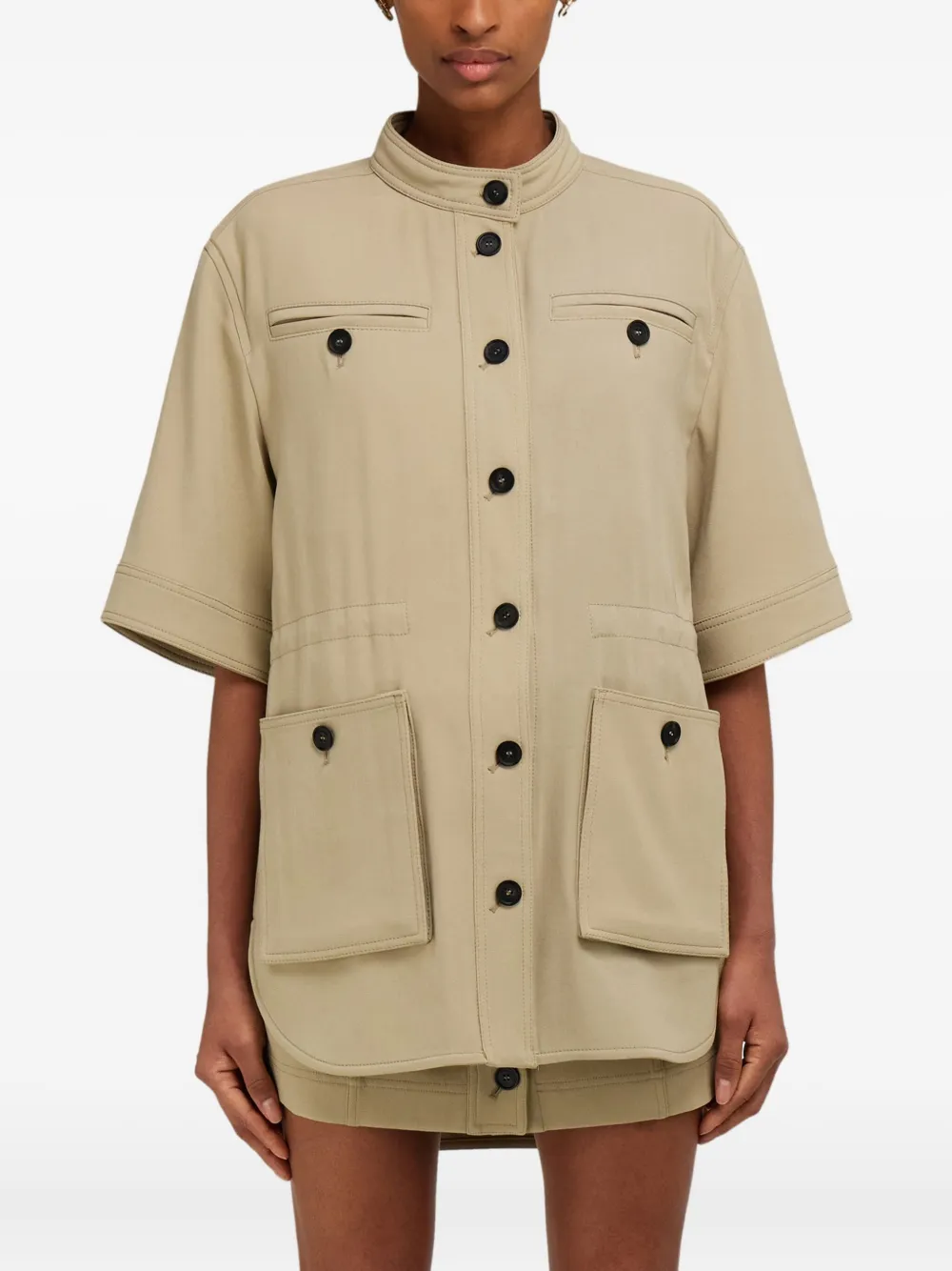 Ferragamo Longline Cotton-blend Utility Jacket