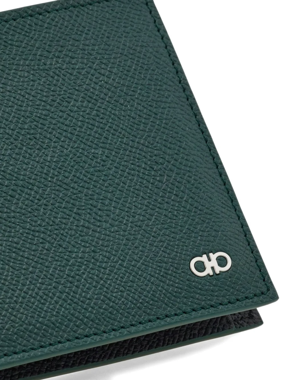 Ferragamo Gancini portemonnee Groen