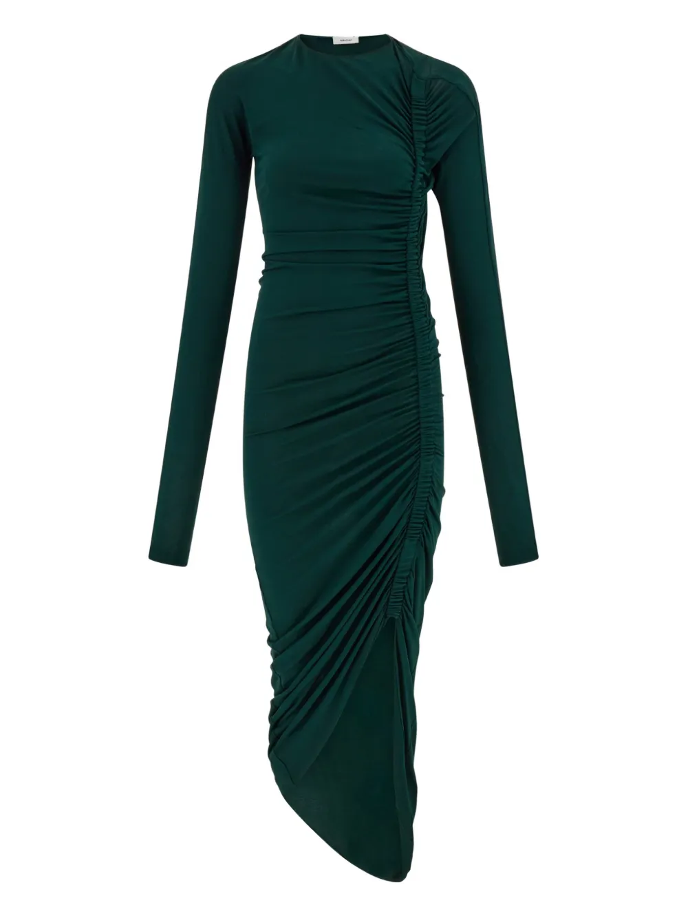 Ferragamo vestido largo con diseño asimétrico | verde | Image 1