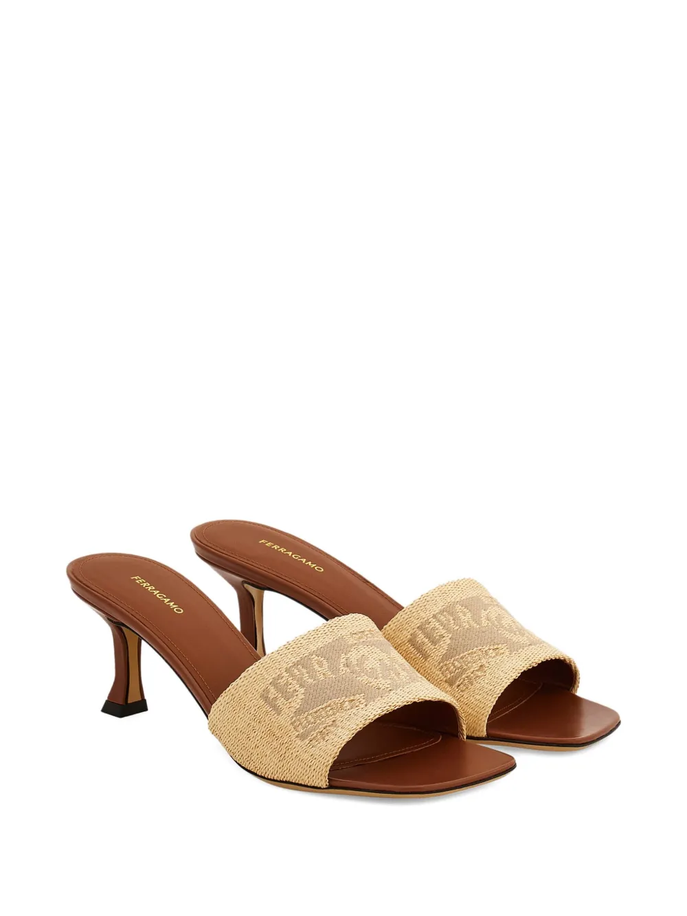 Ferragamo 55mmm Venna mules Neutrals