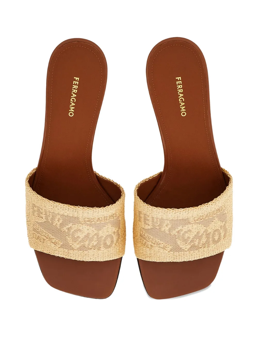 Ferragamo 55mmm Venna mules Neutrals