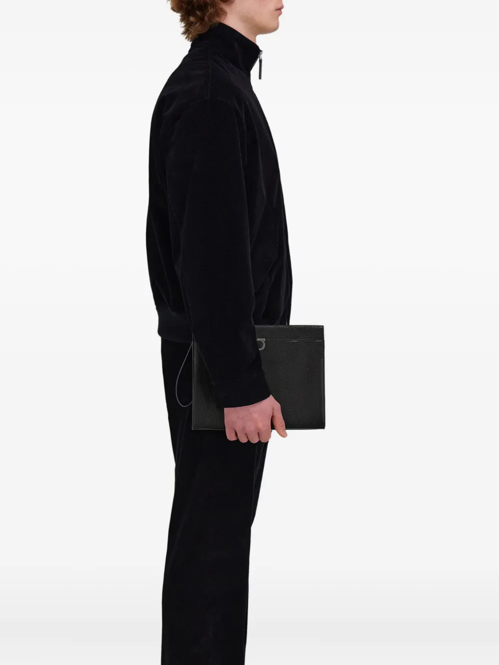 Ferragamo Gancini clutch Zwart