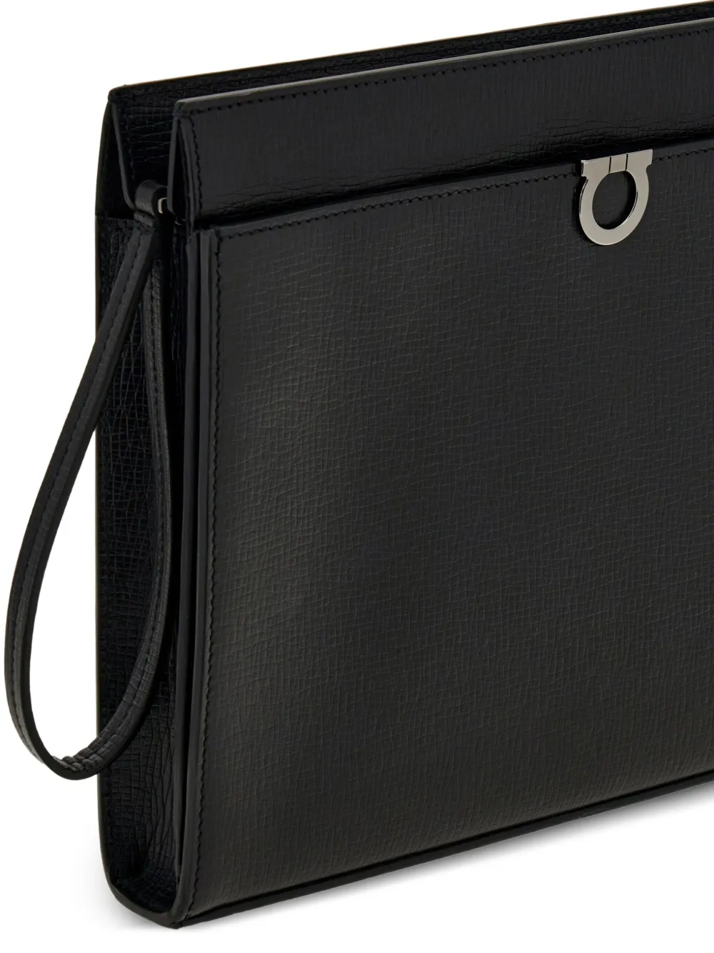 Ferragamo Gancini clutch Zwart