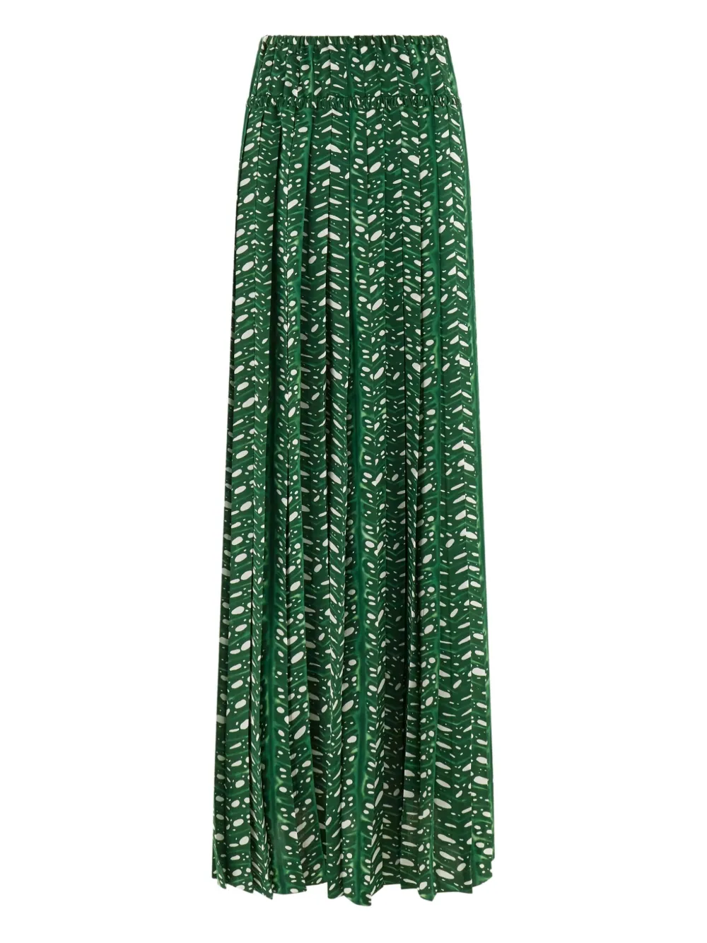 Ferragamo Zijden maxi-plooirok Green