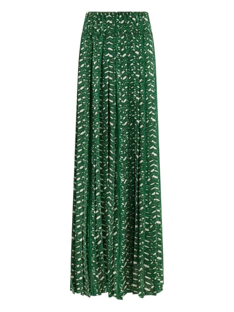 Ferragamo silk pleated maxi skirt