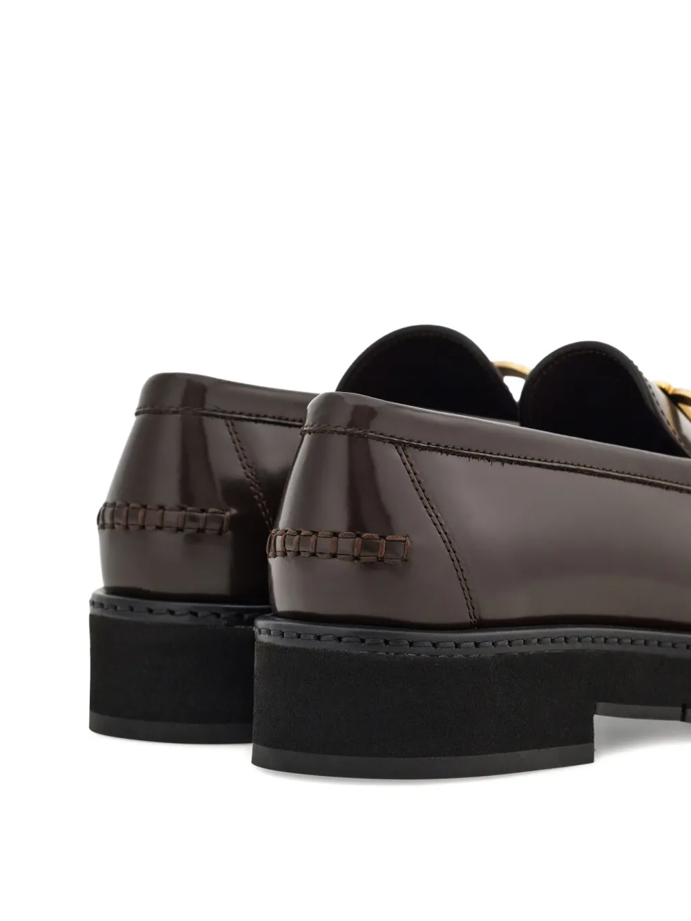 Ferragamo Leren loafers Bruin