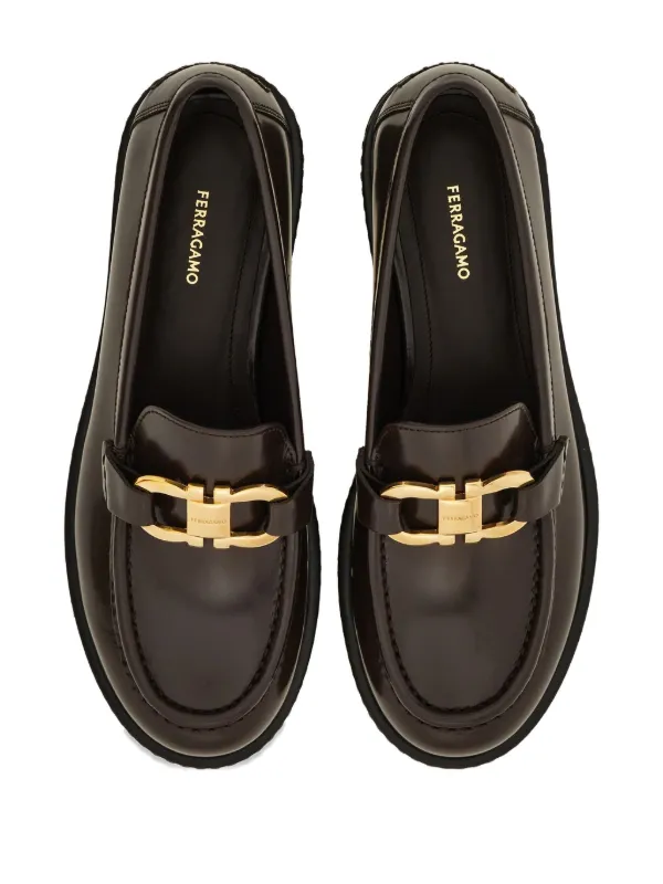 Ferragamo レザーローファー | ブラウン | FARFETCH JP