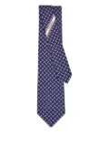 Ferragamo printed silk tie - Blue