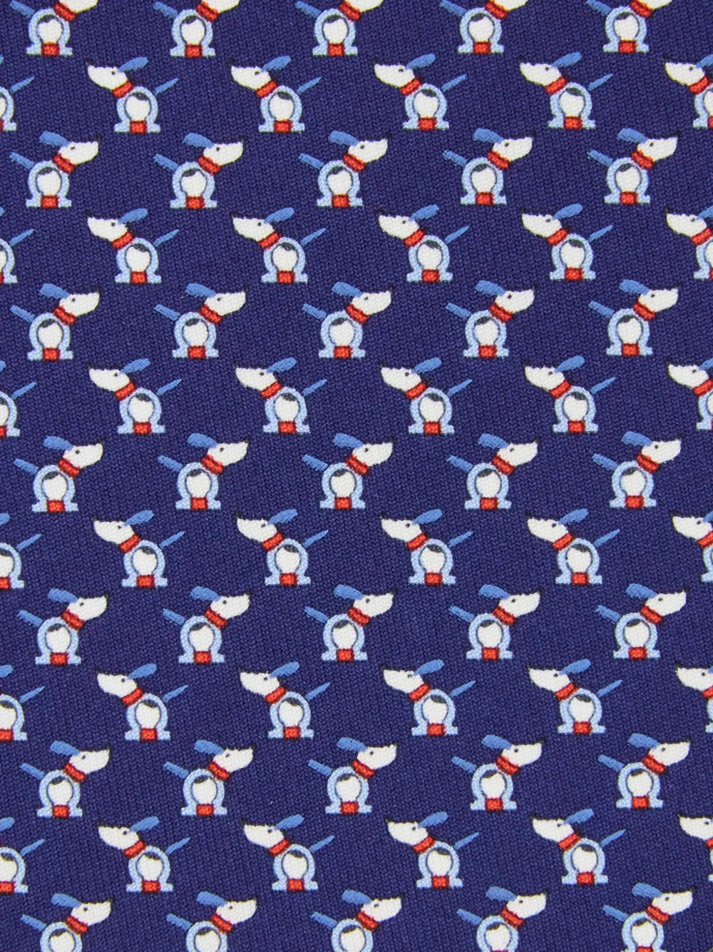 Ferragamo Stropdas met print Blauw