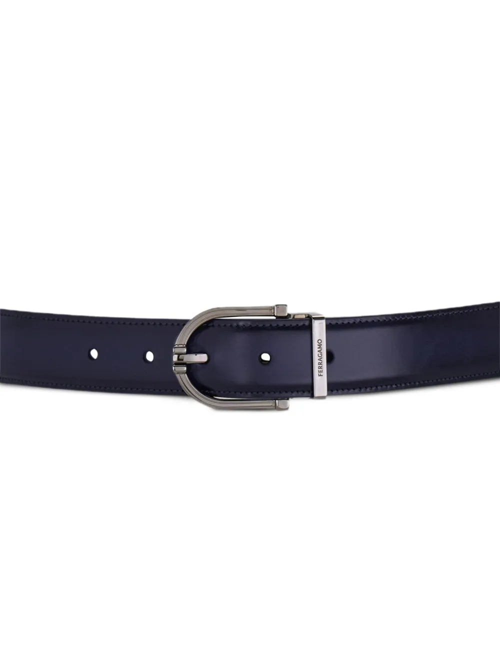 Ferragamo Omkeerbare leren riem Blauw