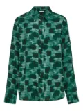 Ferragamo abstract-print button-up shirt - Green