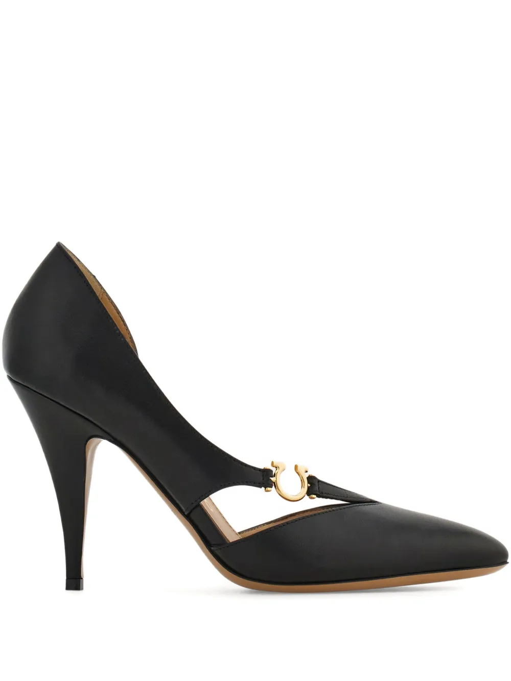Ferragamo 95mm Gancini pumps Black