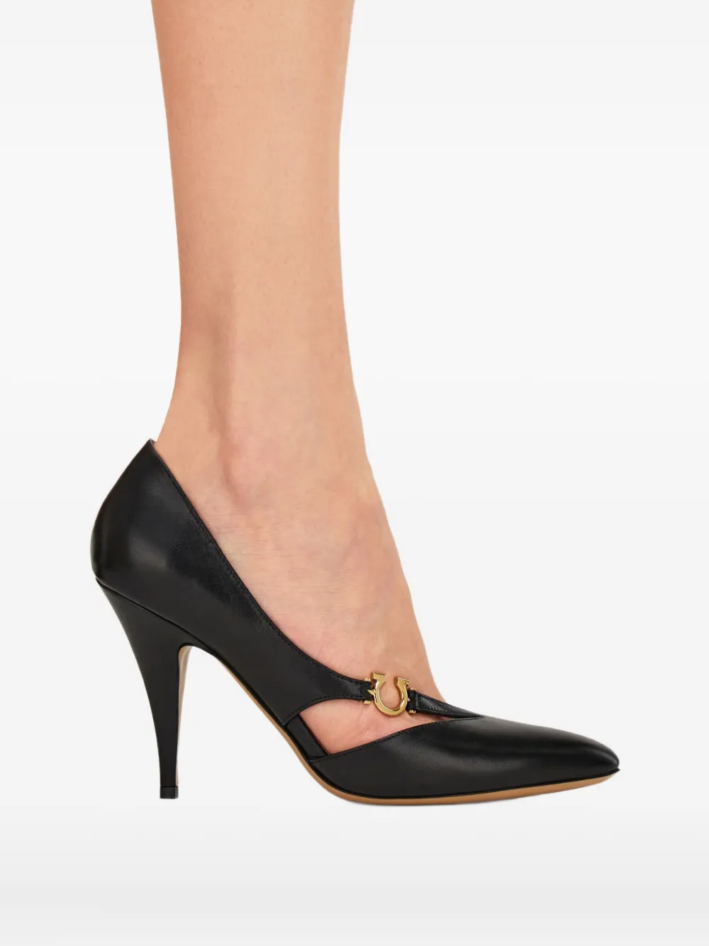 Ferragamo 95mm Gancini pumps Black