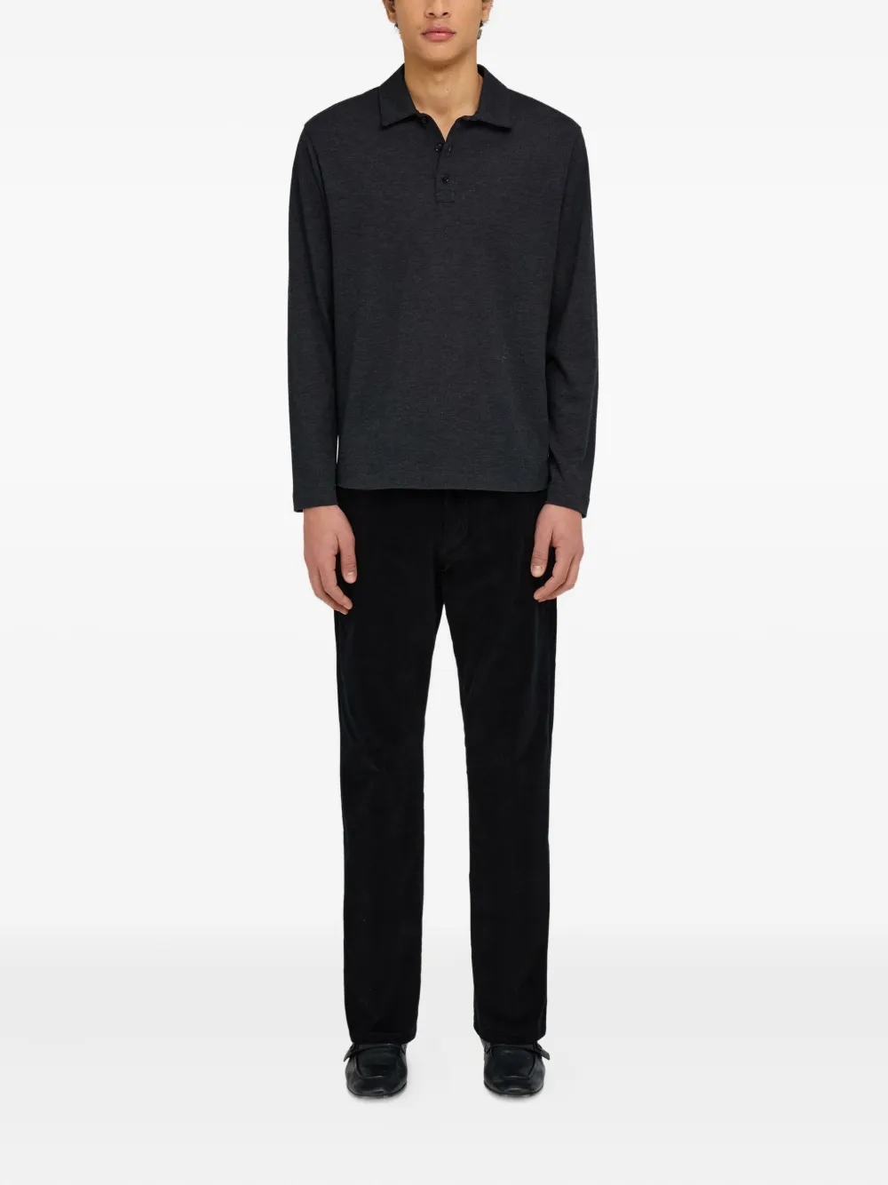 Ferragamo Poloshirt met lange mouwen - Grijs
