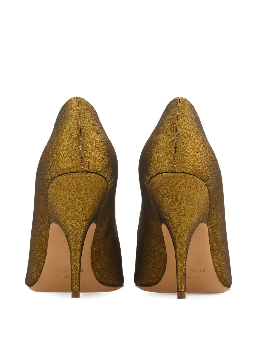 Ferragamo 95 mm Bow pumps Groen