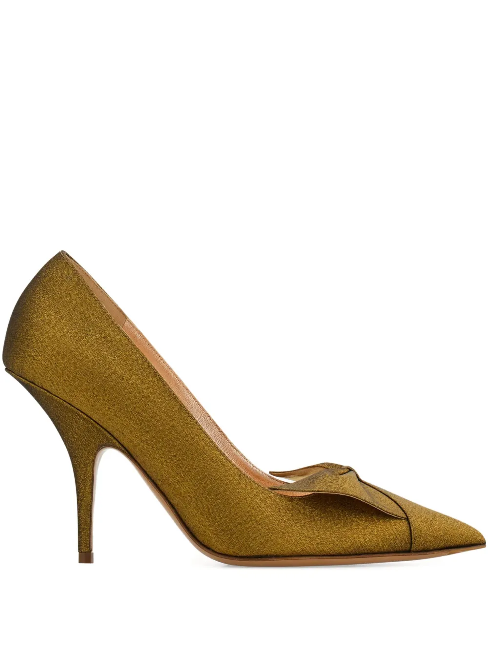 Ferragamo 95 mm Bow pumps Groen