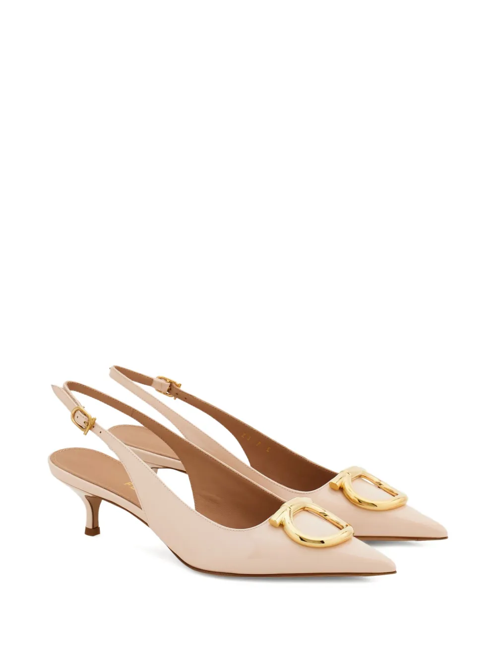 Ferragamo 40 mm Gancini slingback pumps Roze