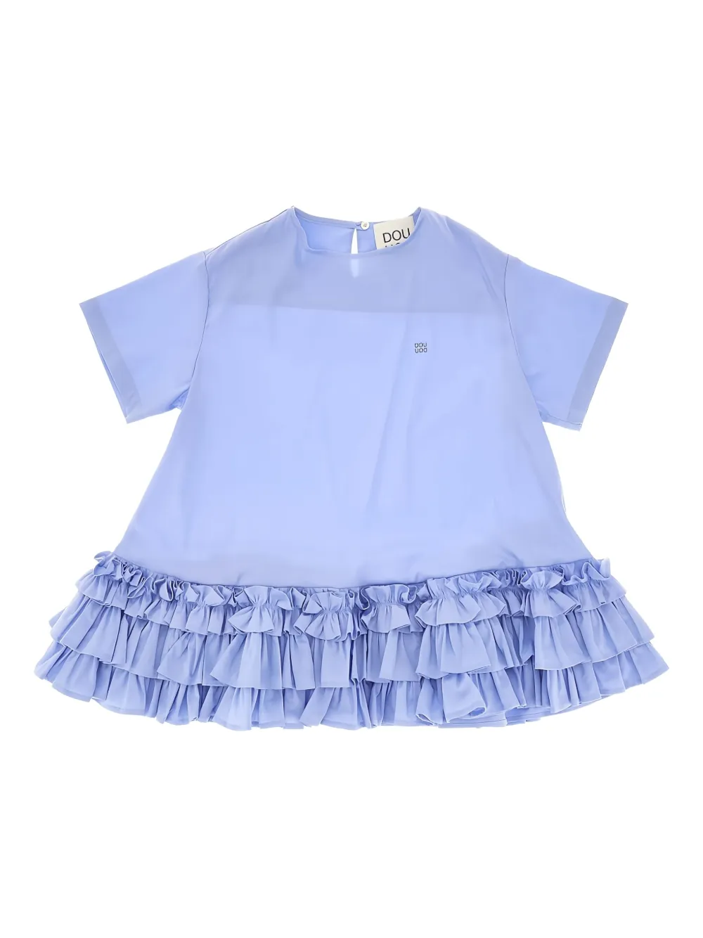 Douuod Kids Jurk met ruches Blauw