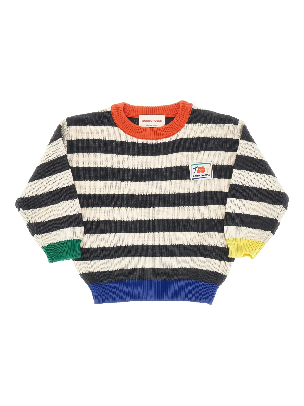 Bobo Choses Suéter de tricô com listras | Branco | Image 1