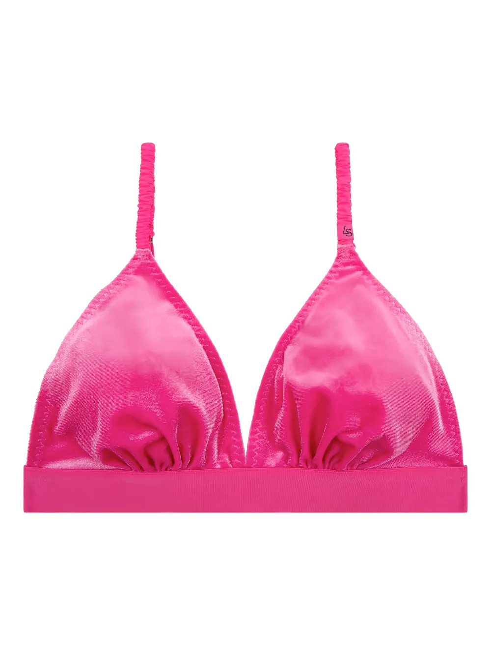 Love Stories velvet triangle bra | Pink | Image 1
