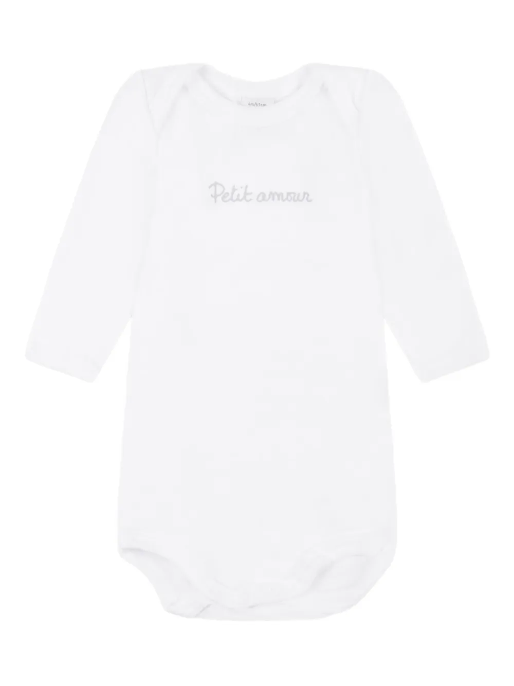 Petit Bateau Drie rompers van biologisch katoen Wit
