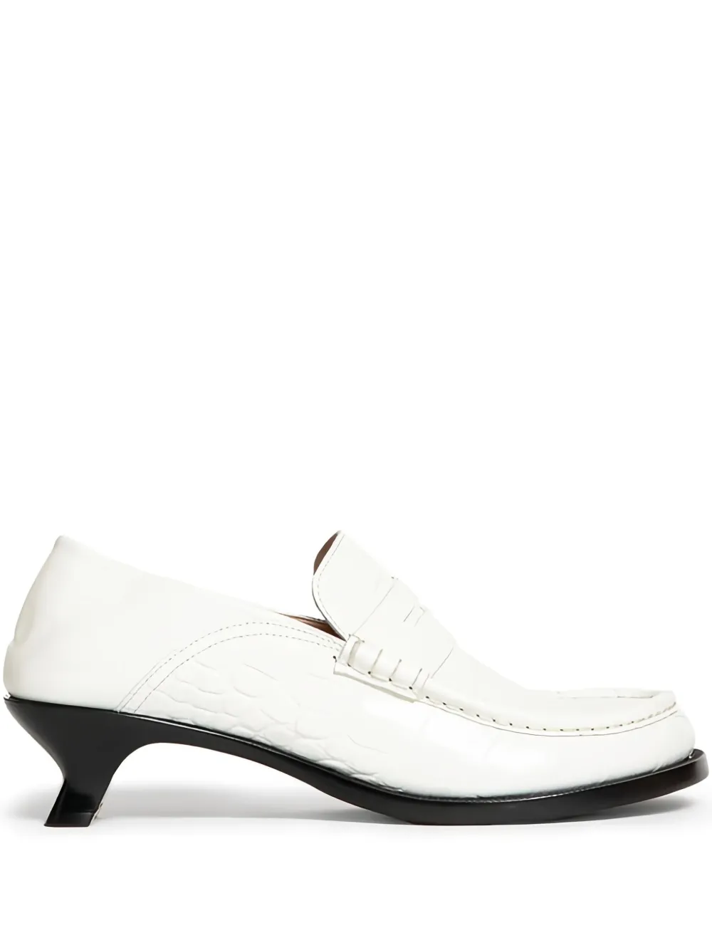 LOEWE Pumps con effetto coccodrillo - Bianco