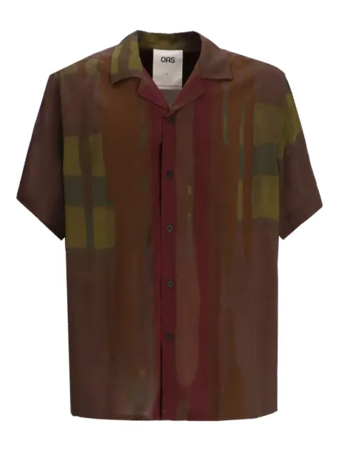 OAS Company Meld striped-print short-sleeve shirt