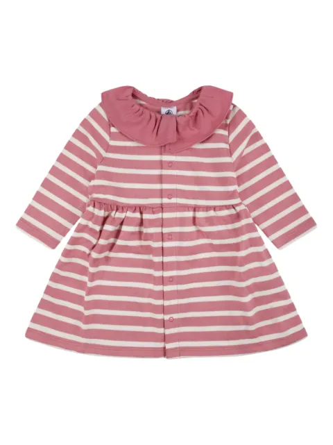 Petit Bateau فستان جيرسي بأكمام طويلة
