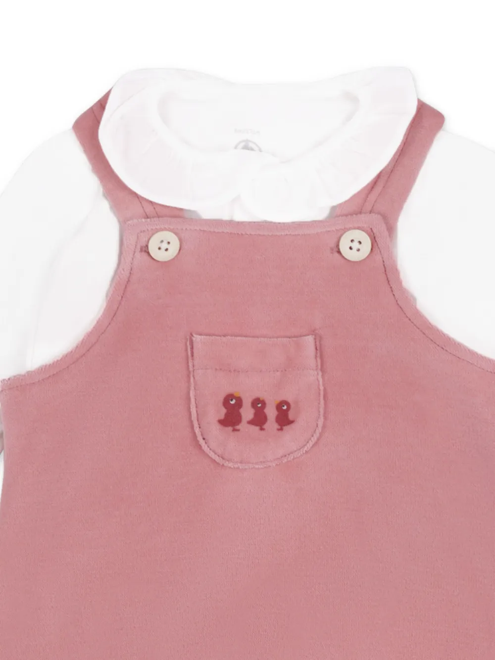 Petit Bateau Fluwelen tuinbroek Roze