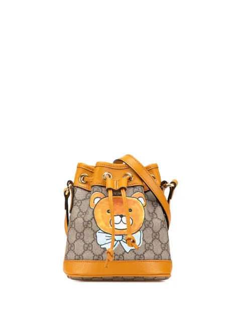 Gucci Pre-Owned 2016-2024 x EXO-KAI Mini GG Supreme Ophidia bucket bag
