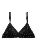 Love Stories polka-dot ruffled bra - Black