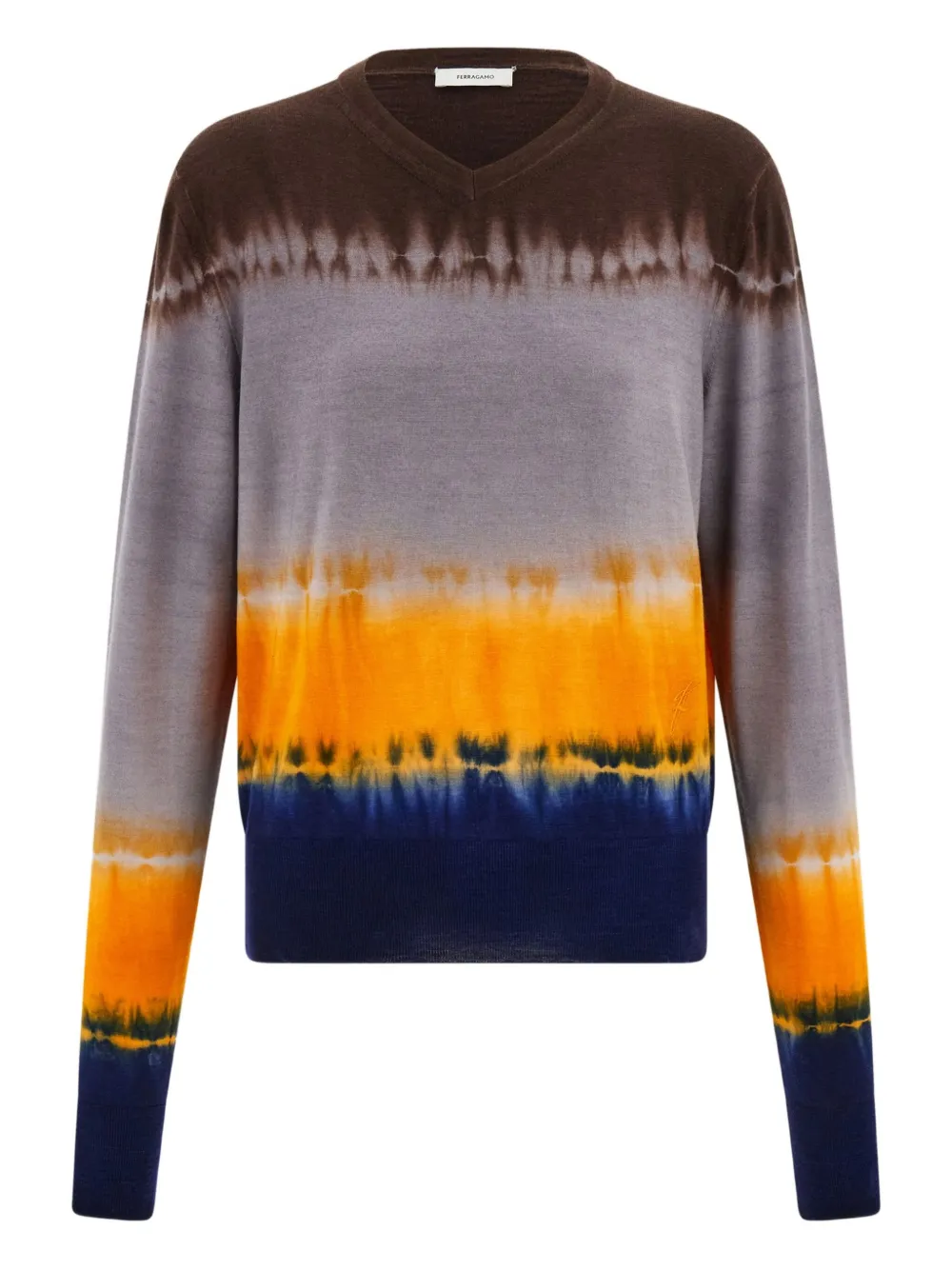 Ferragamo Trui met tie-dye print Bruin