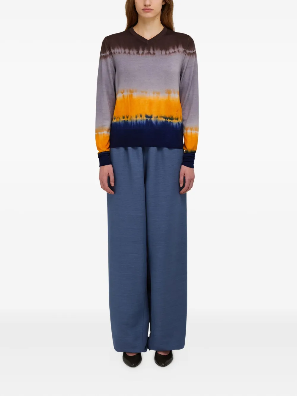 Ferragamo Trui met tie-dye print Bruin