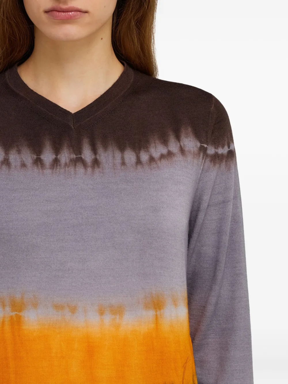 Ferragamo Trui met tie-dye print Bruin