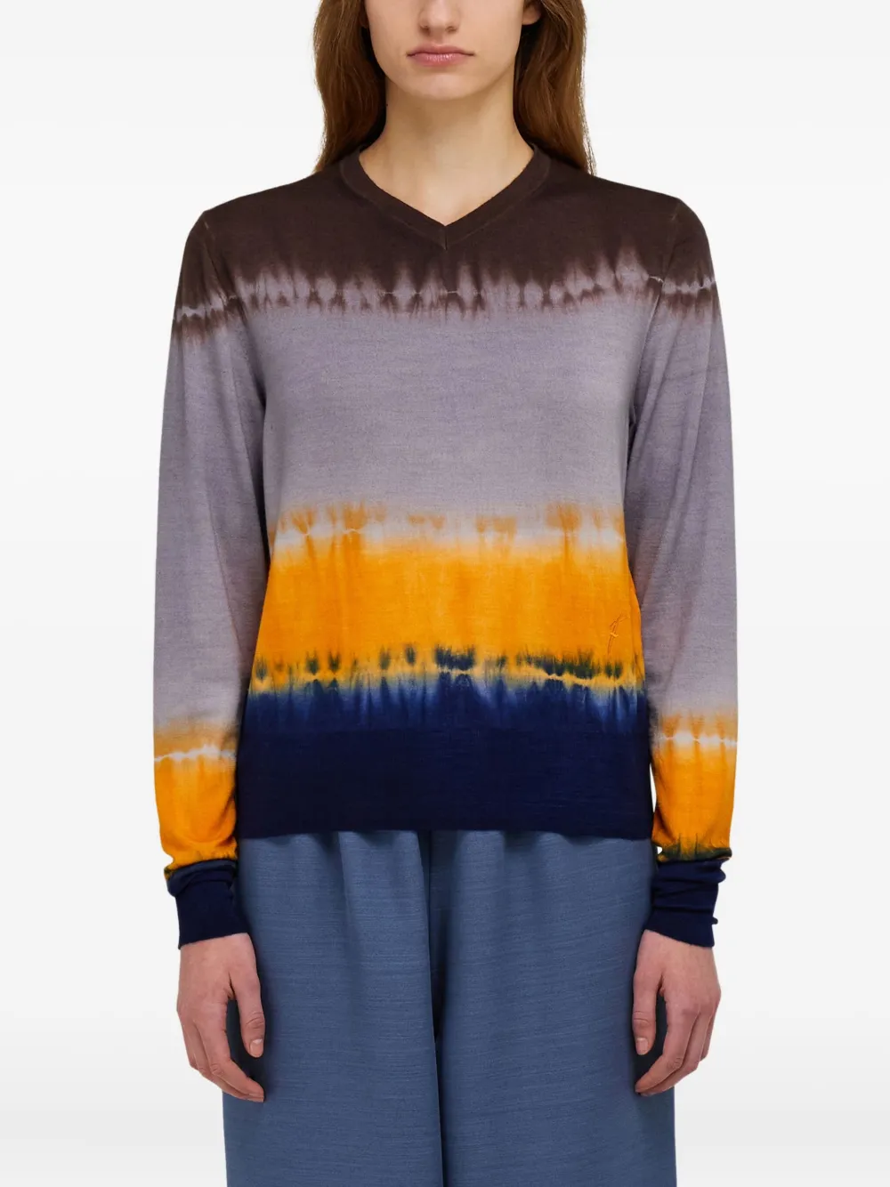 Ferragamo Trui met tie-dye print Bruin