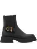 Ferragamo Gancini-embellished ankle boots - Black