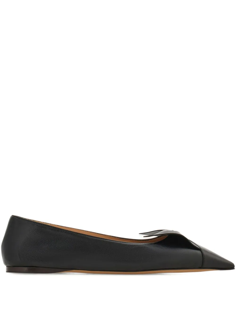 Ferragamo Bow leather ballerina shoes Black