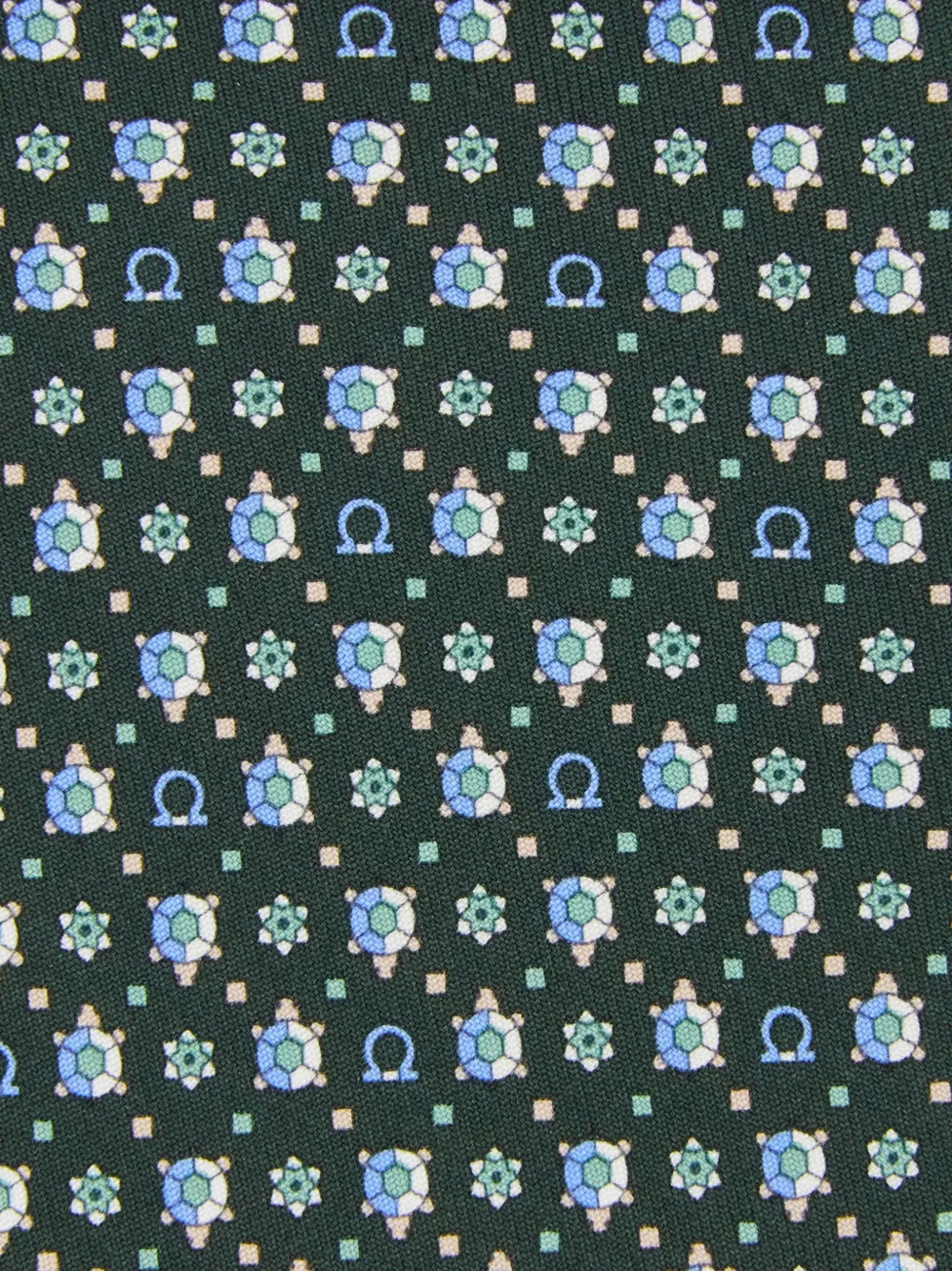 Ferragamo turtle-print tie | Green | Image 1
