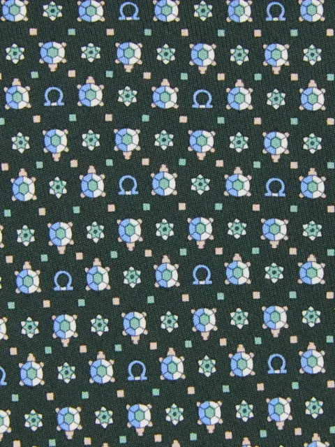 Ferragamo turtle-print tie