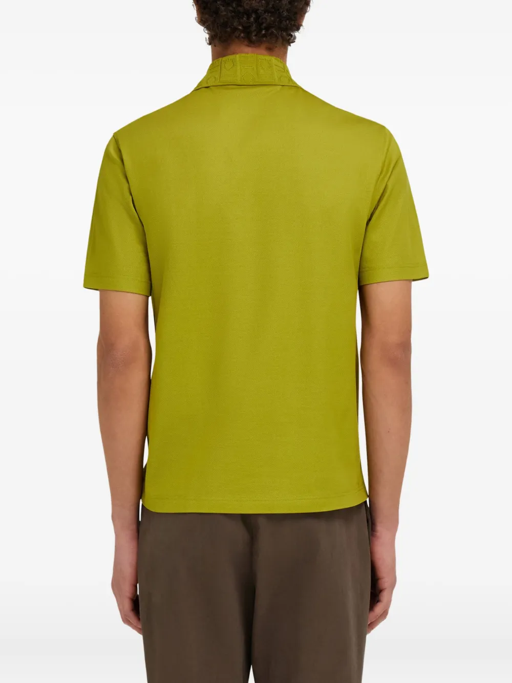 Ferragamo Poloshirt met Gancini-jacquard Groen