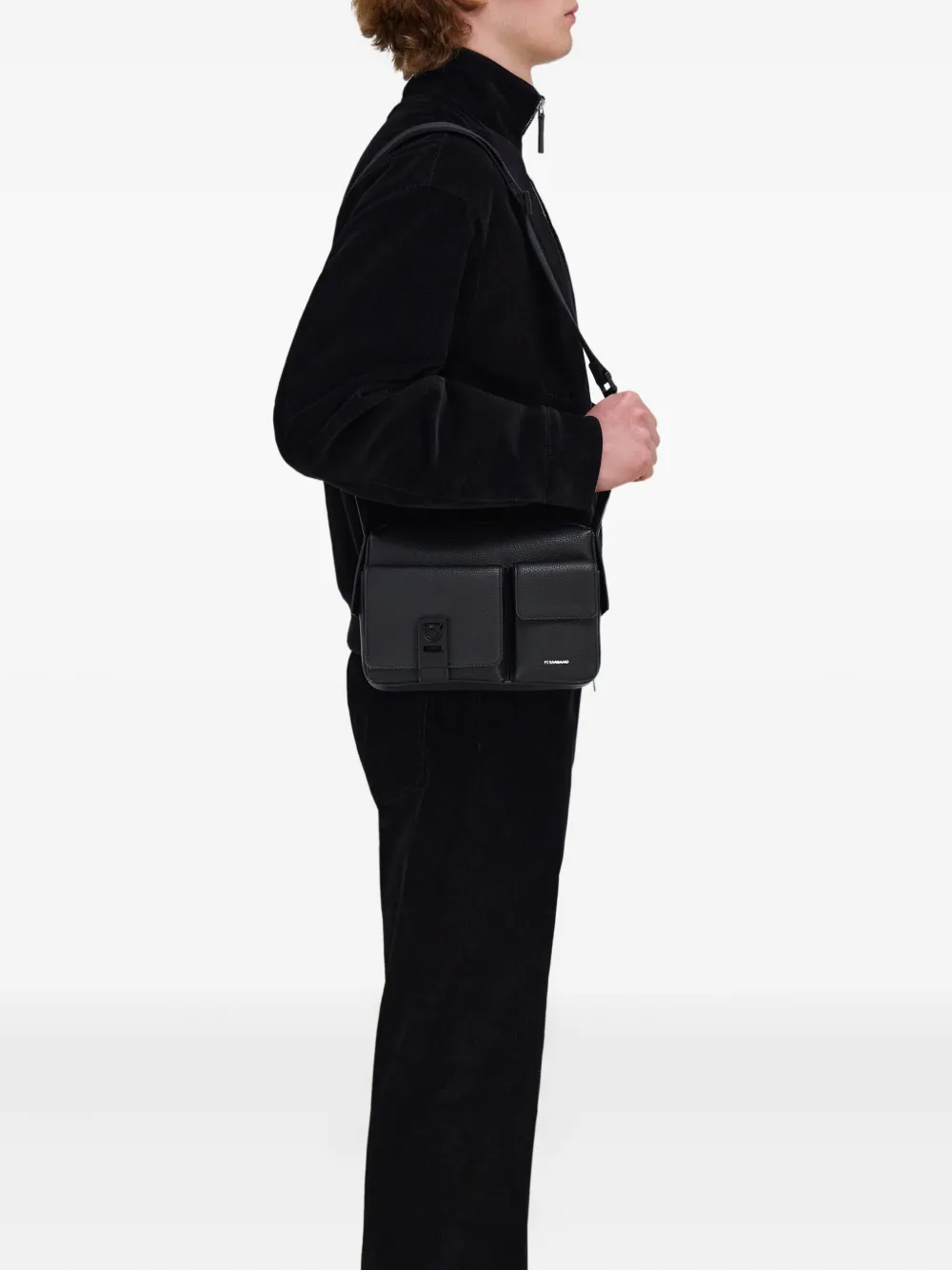 Ferragamo leather shoulder bag - Zwart