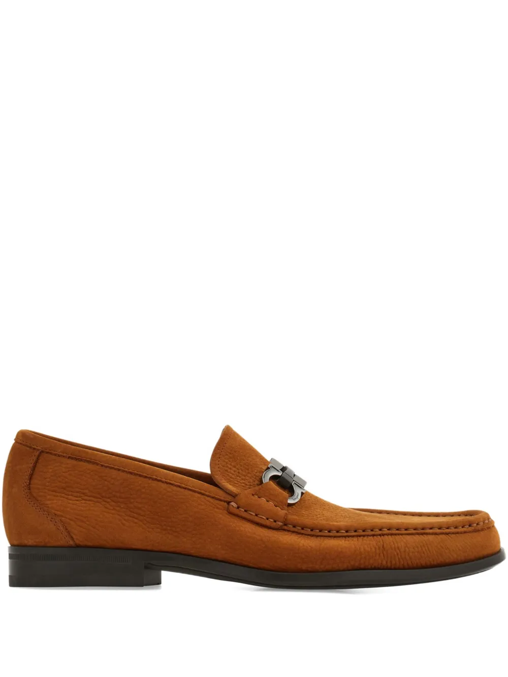 Ferragamo Gancini-buckle loafers Brown