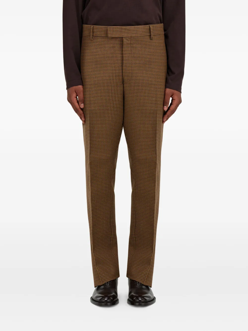 Ferragamo Broek met gingham-ruit Bruin