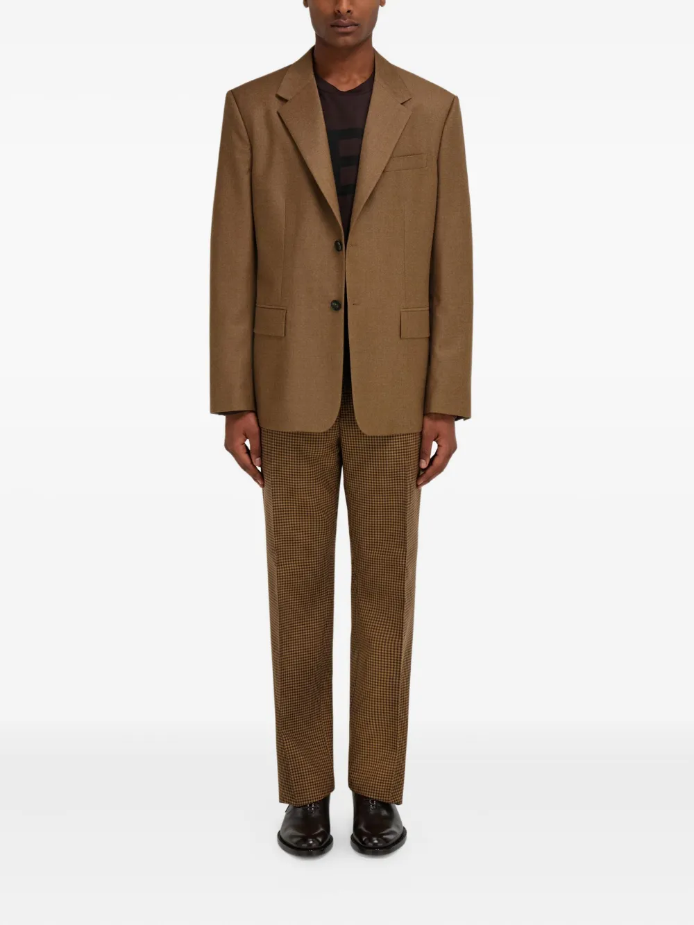 Ferragamo Broek met gingham-ruit Bruin