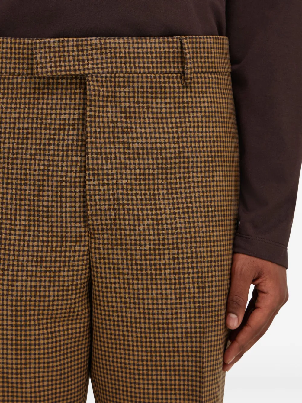 Ferragamo Broek met gingham-ruit Bruin