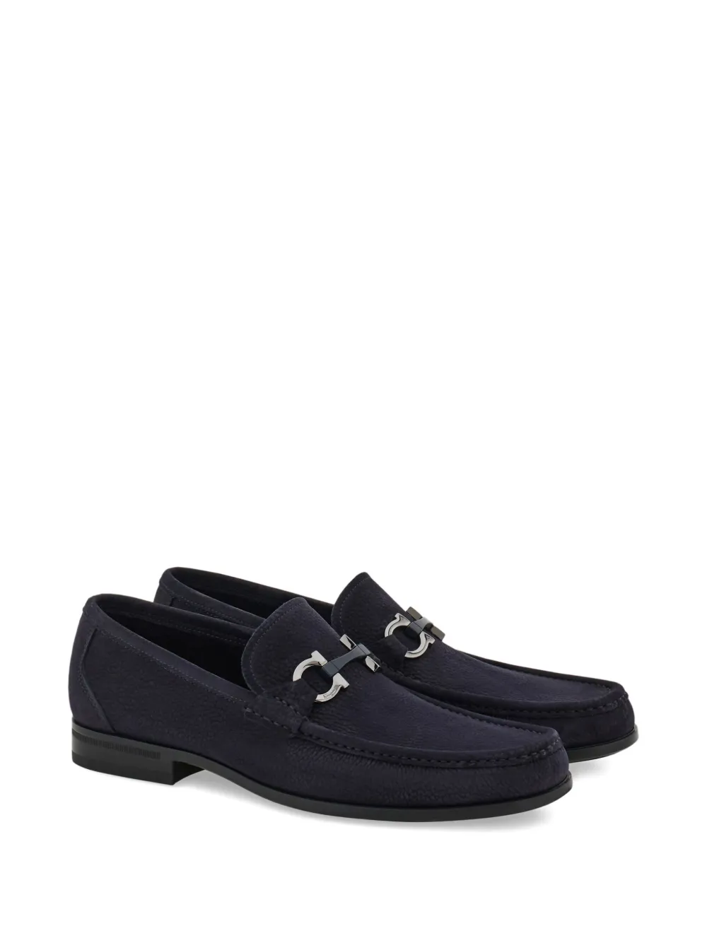 Ferragamo Gancini-buckle loafers Blue